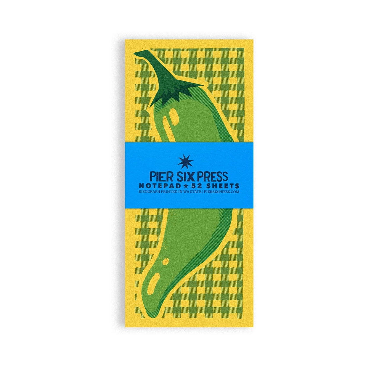 Green Chili Pepper - Risograph Market Notepad 