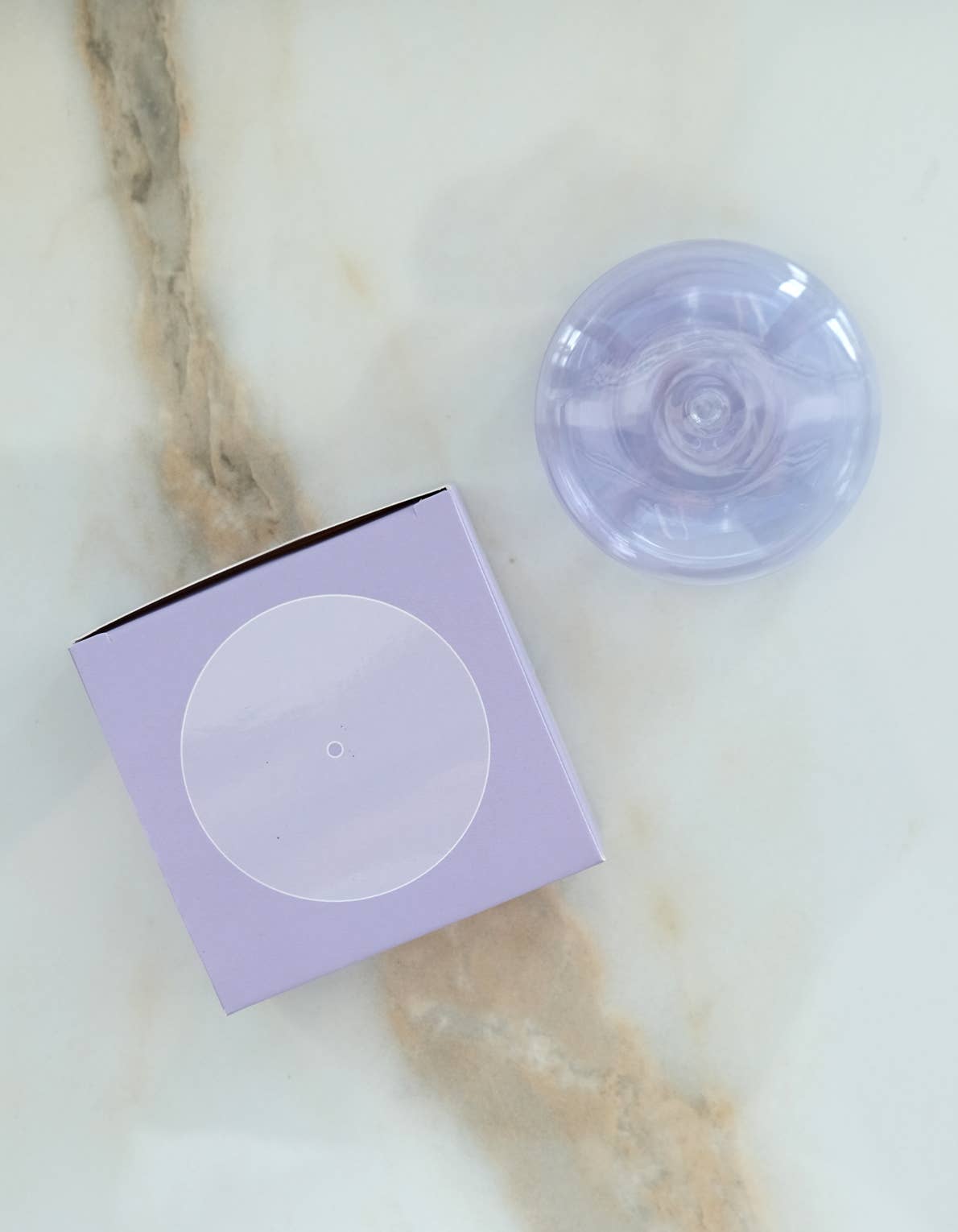 Glass Bubble Incense Holder : White Milk Glass