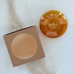 Glass Bubble Incense Holder : Amber Translucent