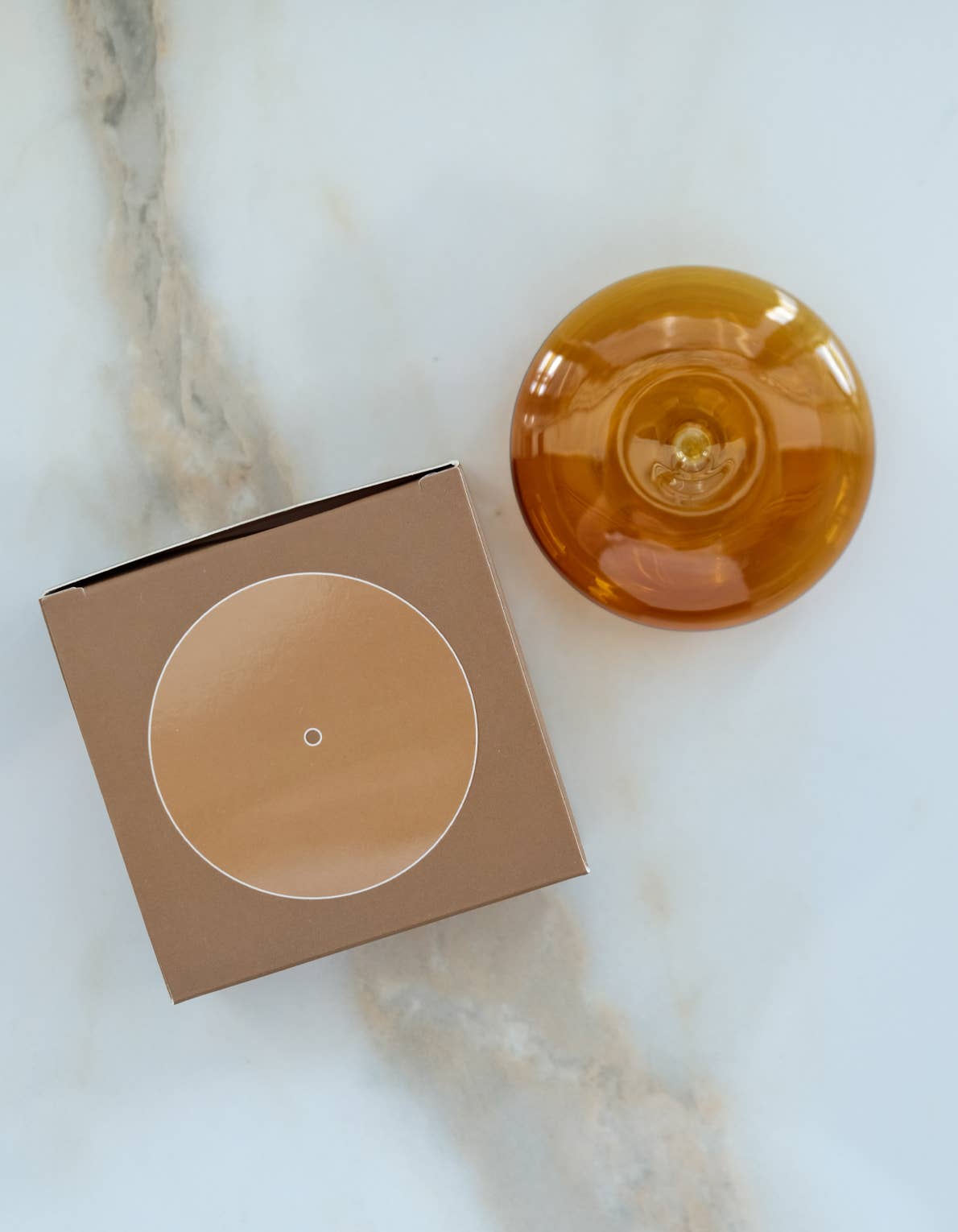 Glass Bubble Incense Holder : Amber Translucent