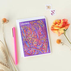 Grateful (Rainbow Corn) Gratitude Card