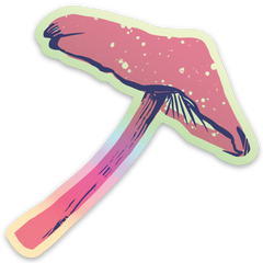 Holographic Mushroom Sticker