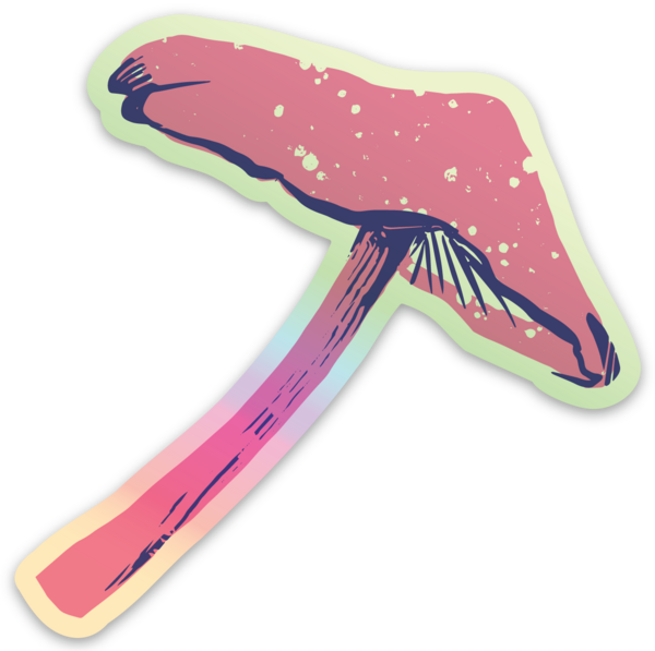 Holographic Mushroom Sticker