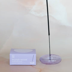 Glass Bubble Incense Holder : White Milk Glass