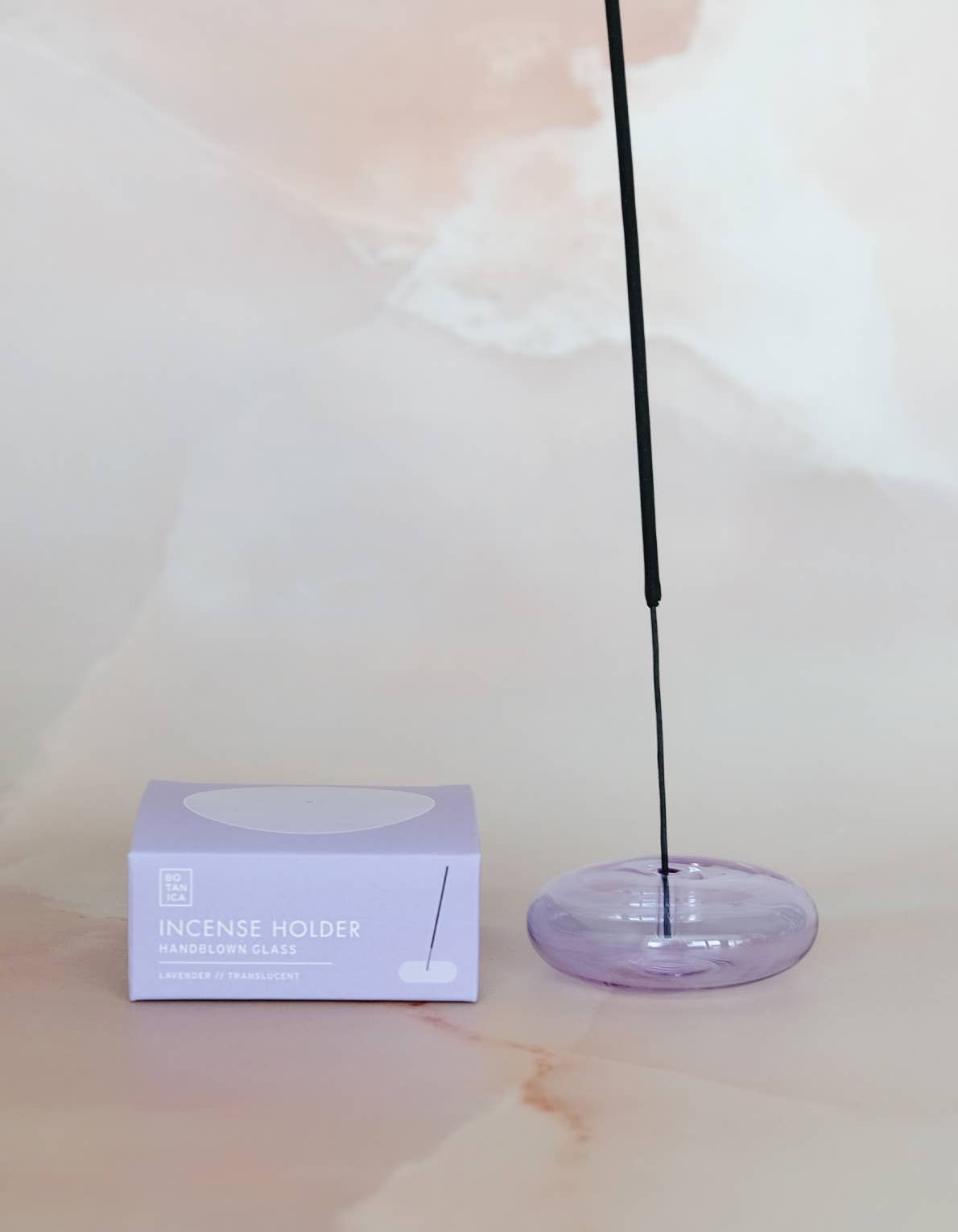 Glass Bubble Incense Holder : Jade Milk Glass