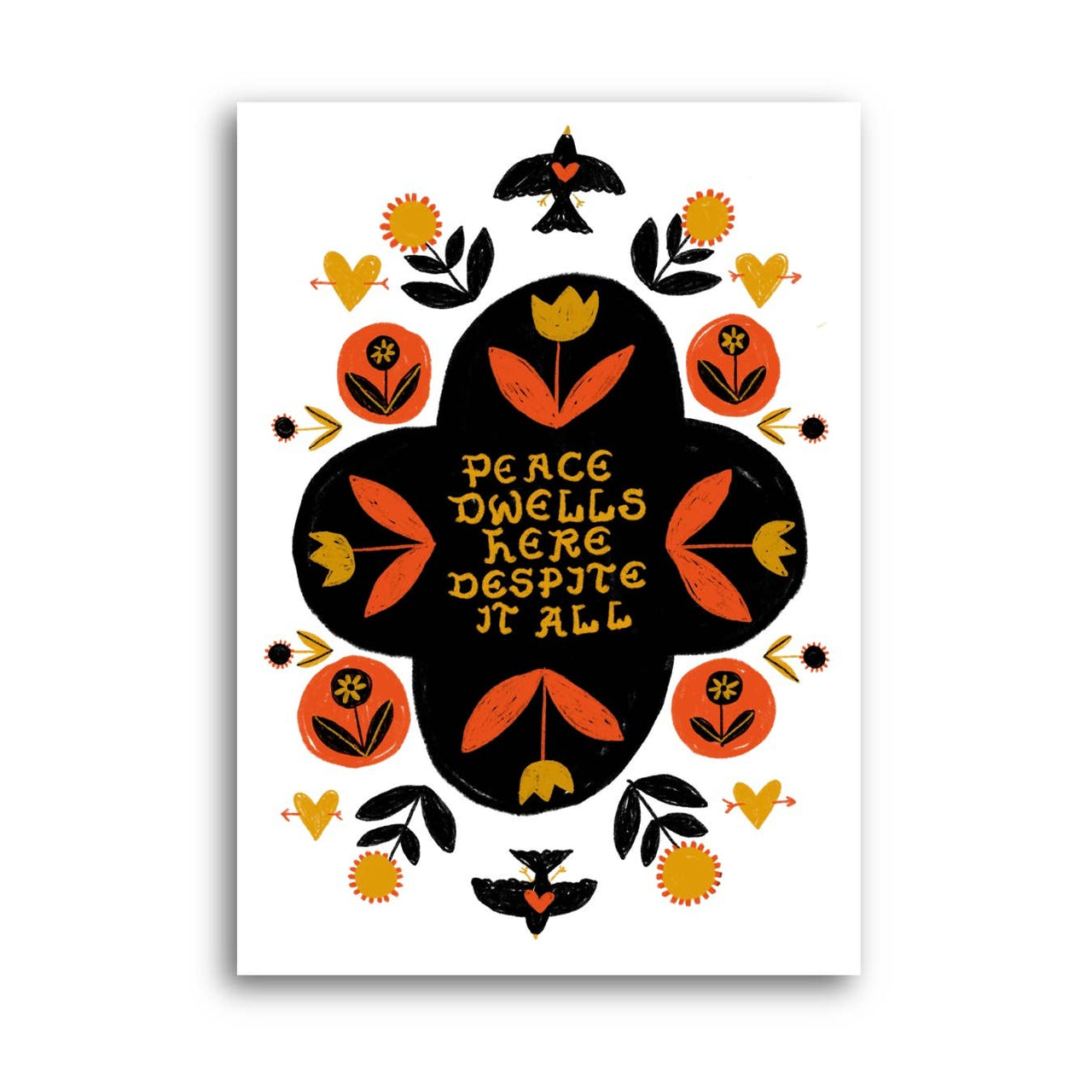 PEACE DWELLS HERE Sticker
