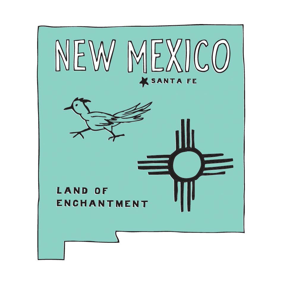 Power & Light Press - Sticker - New Mexico Land of Enchantment