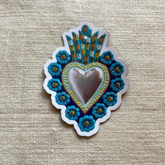 Blue Milagro Heart Magnet, USA