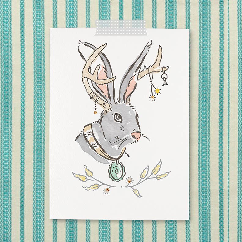 Jackalope Note Card