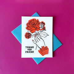 Thank you Friend - Risograph Greeting Card