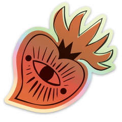 Sacred Heart (Orange) 2 Sticker