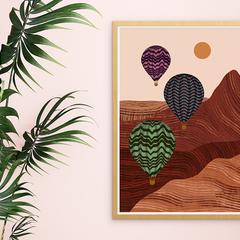 Balloons in the Desert (No. 1) Art Print: 5x7