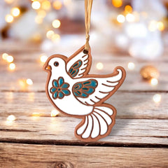 Little Clay Hen - Ornament - Peaceful Dove
