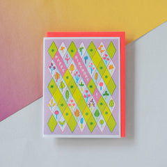 Little Diamonds Birthday - Risograph Greeting Card