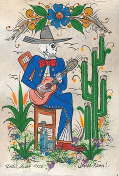 Seated Guitar Man Magnet, USA