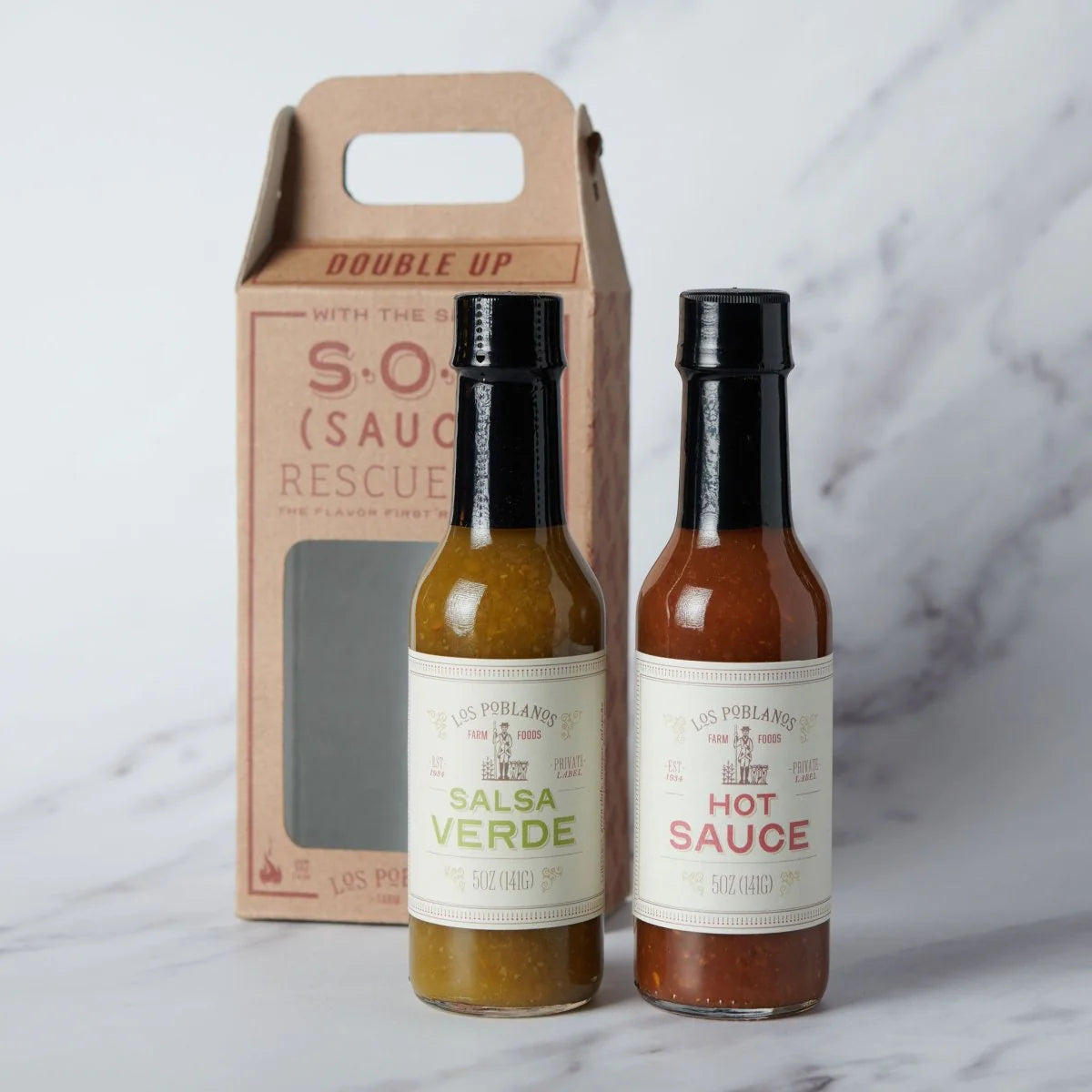 Los Poblanos - SOS Rescue Kit - Hot Sauce & Salsa Verde Gift Box