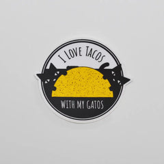 Metal- Sticker - Tacos with My Gatos
