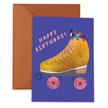 Carolyn Suzuki-Golden Skater - Birthday Card