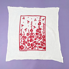 Kei & Molly - Tea Towel -Hummingbirds- Raspberry