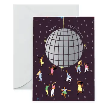 Carolyn Suzuki-Disco Ball - Birthday Card