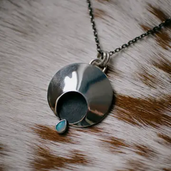 Horsethief - Opal Weeping Moon Necklace