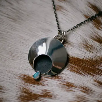 Horsethief - Opal Weeping Moon Necklace