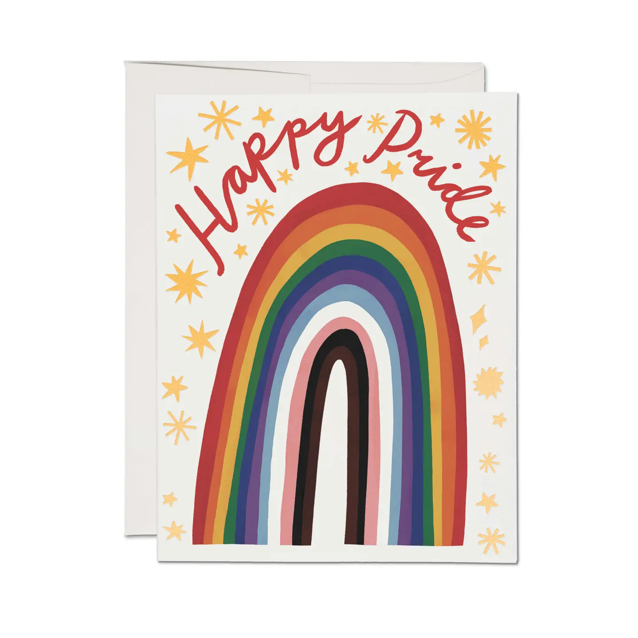 Red Cap Cards - Greeting Cards - "Happy Pride" Rainbow Pride Greeting Card