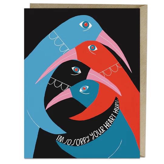 Lisa Congdon - greeting card - I’m so sorry your heart hurts
