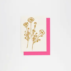 People I've Loved- Gold flowers Card