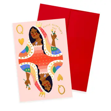 Carolyn Suzuki-Queen of Hearts - Valentine's Notecard