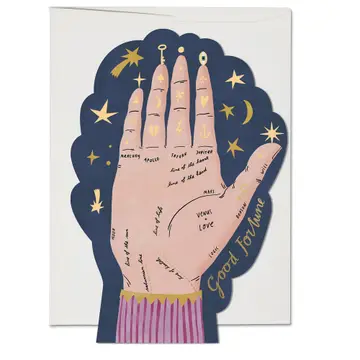 Red Cap Cards - Greeting Card - Good fortune, Palm reader