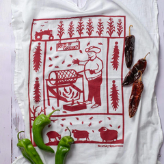 Kei & Molly - Tea Towel - Chile Roaster (Red)