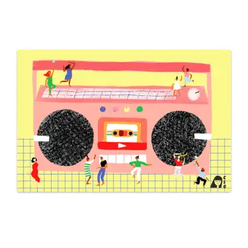 Carolyn Suzuki- Boom Box - Die Cut Sticker