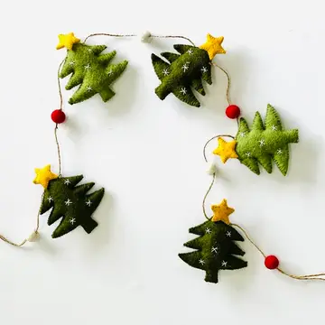 Winding Road - HOLIDAY Felt Decoration -Christmas Tree Garland