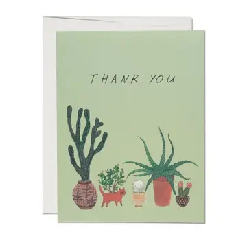 Red Cap Cards - Greeting Card - Thank You Cactus