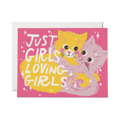 Red Cap Cards - Greeting Cards - Just Girls Loving Girls (Cats)