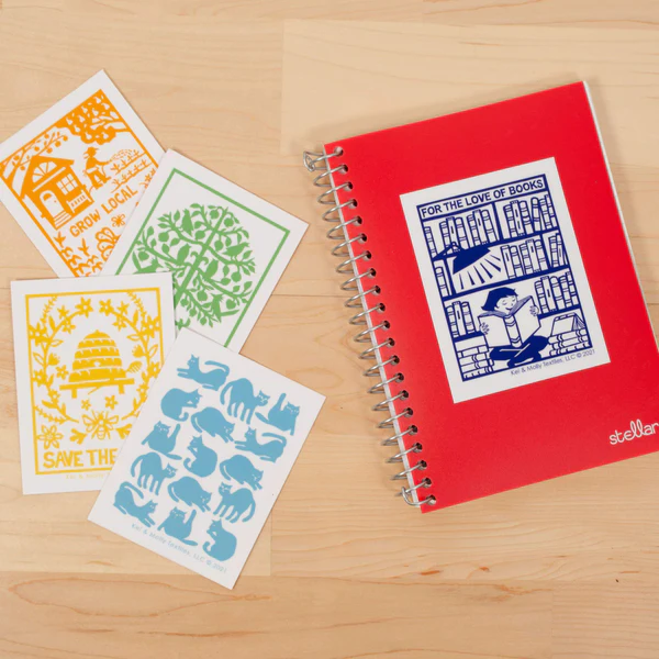 Kei & Molly - Cats Sticker - Blue