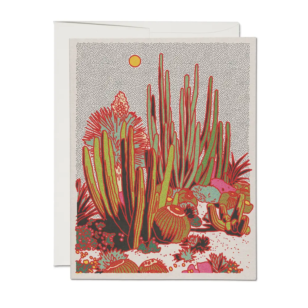 Red Cap Cards - Greeting Card - Cactus Scene