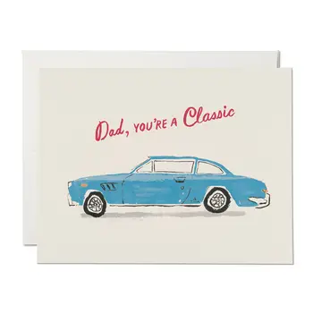 Red Cap Cards - Greeting Card -Classic Car Father's Day