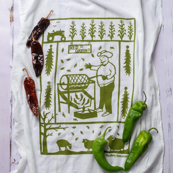 Kei & Molly - Tea Towel - Chile Roaster (Green)