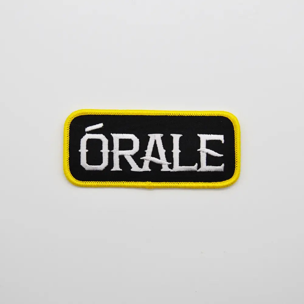 Metal - Patch - Orale Black & Yellow Rectangular Iron On Patch