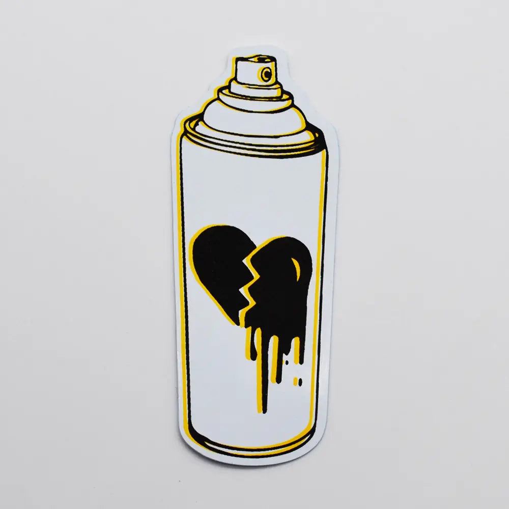 Metal- Sticker - Aerosol Spray Paint Broken Heart Can