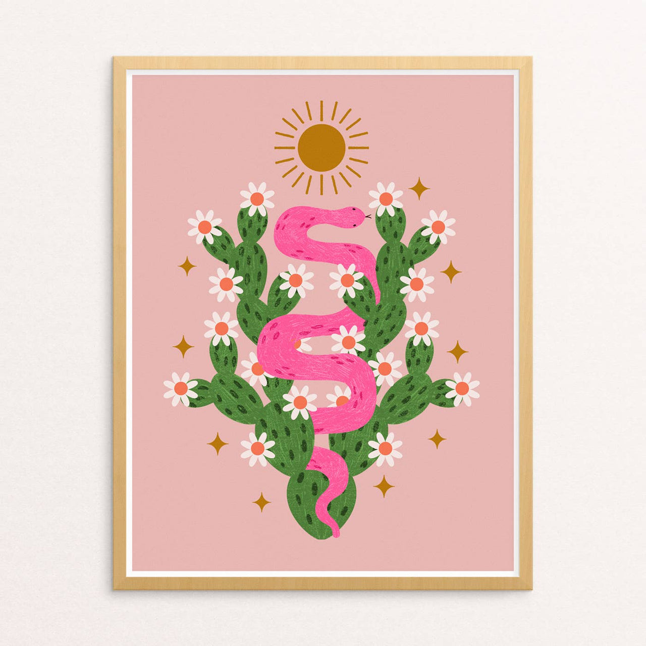 Squidly - Snake & Cactus Print (8" x 10")