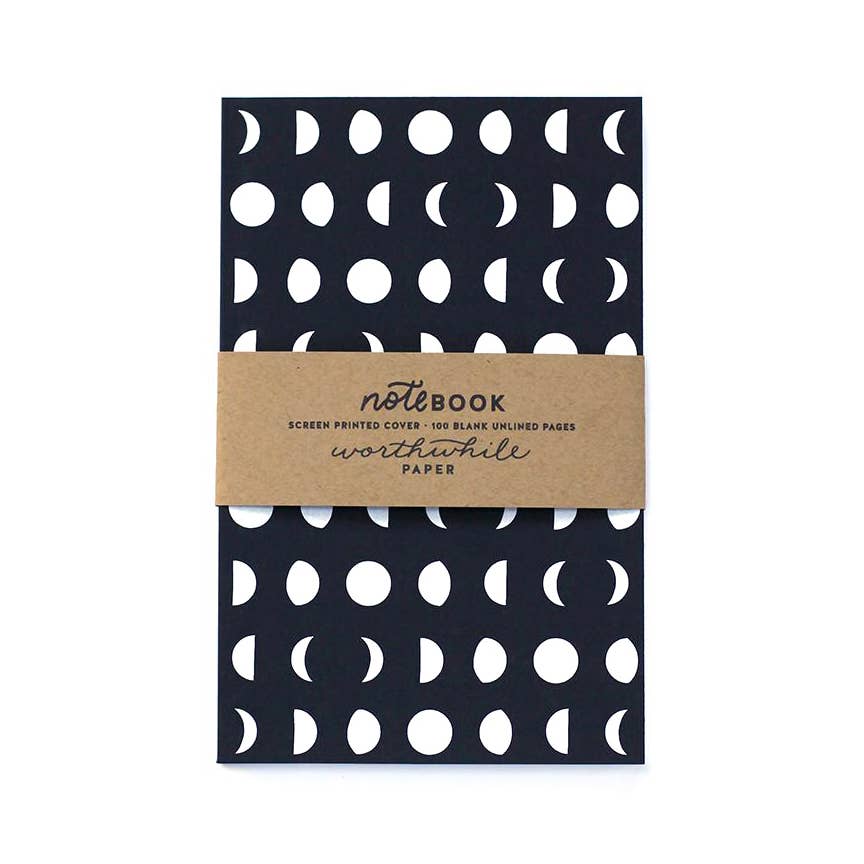 Worthwhile - Moon Phases Notebook - Black