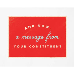 Free Period - A Message From Your Constituent Postcard