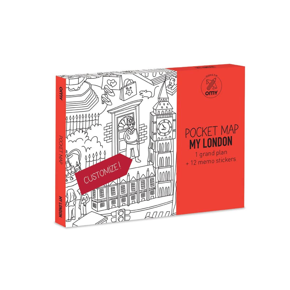 SALE - Omy - Pocket Coloring Map My London