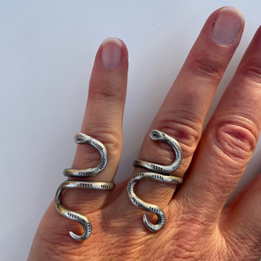 Chela Gurnee - Sterling Snake Ring