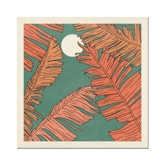 Cai & Jo - Pink Leaves & Moon Print (12" x 12")