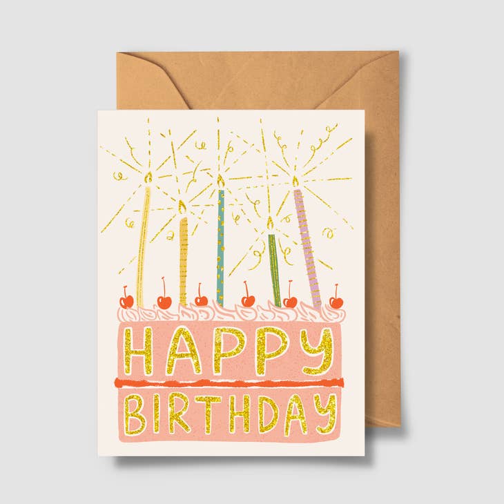 Abbie Ren - Candles Happy Birthday Greeting Card