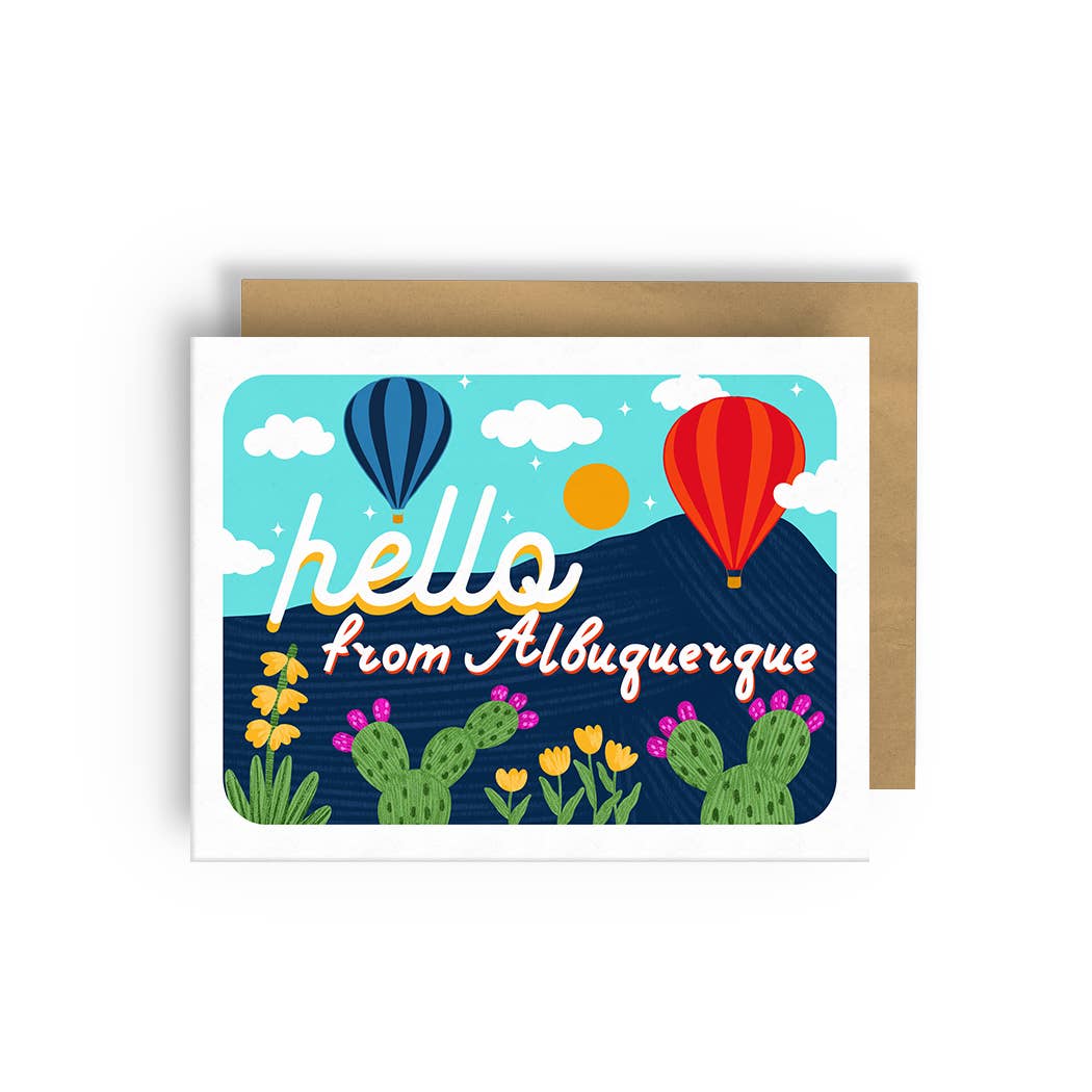Squidly - Hello From ABQ Greeting Card